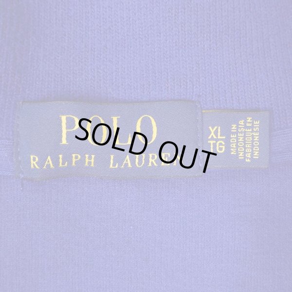 画像2: 00's Polo Ralph Lauren ハーフジップ コットンニット "BLUE" (2)