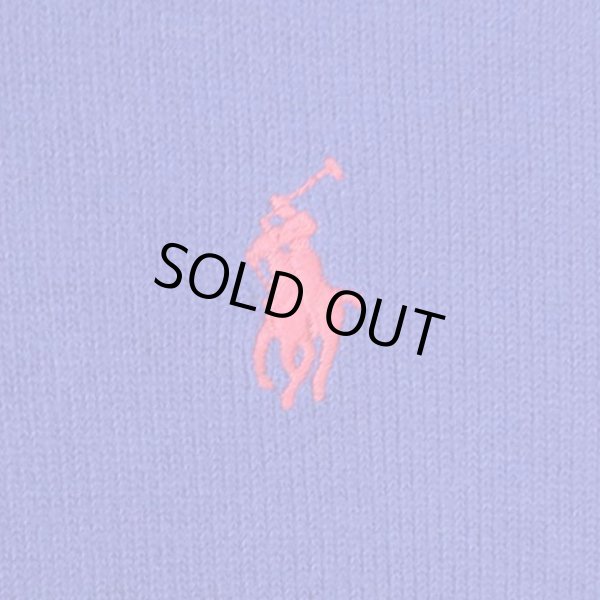 画像4: 00's Polo Ralph Lauren ハーフジップ コットンニット "BLUE" (4)