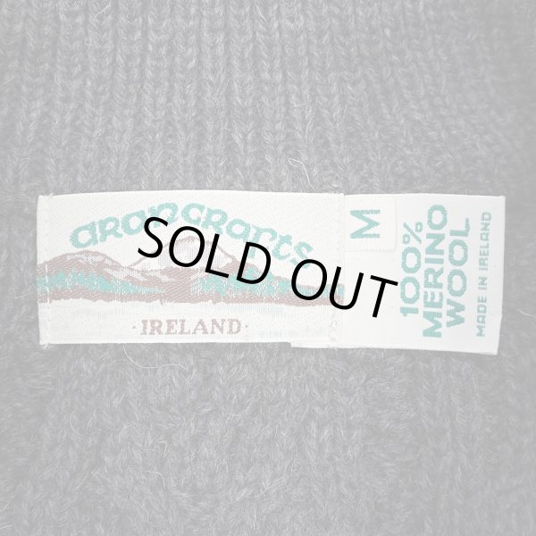 画像2: 90's Aran Crafts ハーフジップ フィッシャーマンセーター "MADE IN IRELAND" (2)