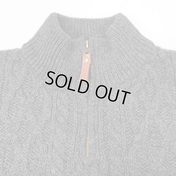 画像3: 90's Aran Crafts ハーフジップ フィッシャーマンセーター "MADE IN IRELAND" (3)