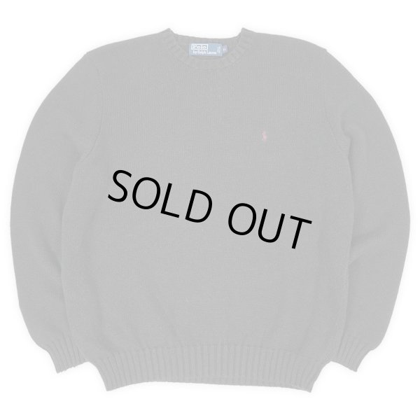 画像1: 90's Polo Ralph Lauren コットンニット "BLACK" (1)