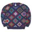 画像1: 80's Woolrich ネイティブ柄 ラミー×コットンニット (1)