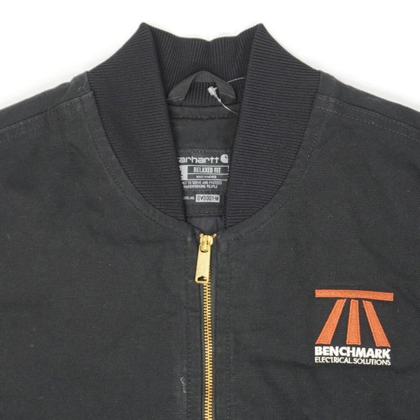 画像3: 00's Carhartt ダックベスト "V01 BLK / 企業ロゴ刺繍" (3)