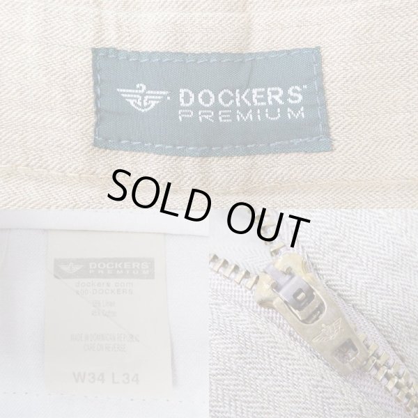 画像3: 90-00's DOCKERS 2タック リネントラウザー (3)