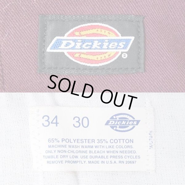 画像3: 90's Dickies 874 ワークパンツ "MADE IN USA / BURGUNDY" (3)