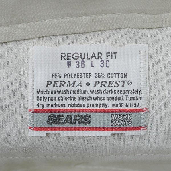 画像4: 80's Sears ブーツカット ワークパンツ "MADE IN USA / DEADSTOCK" (4)