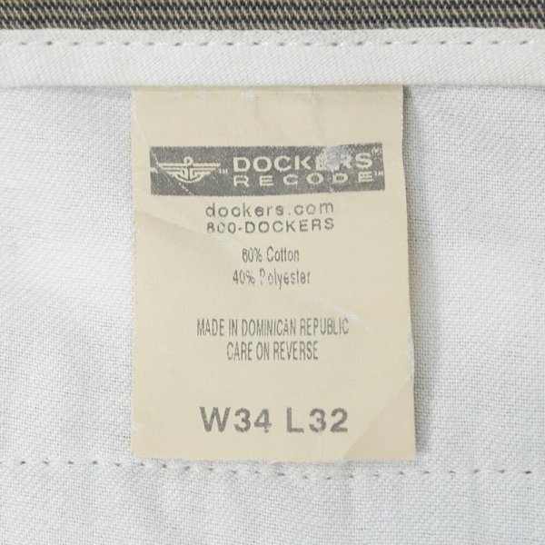画像4: 00's DOCKERS 2タック コットントラウザー "BEIGE / W34 L32" (4)