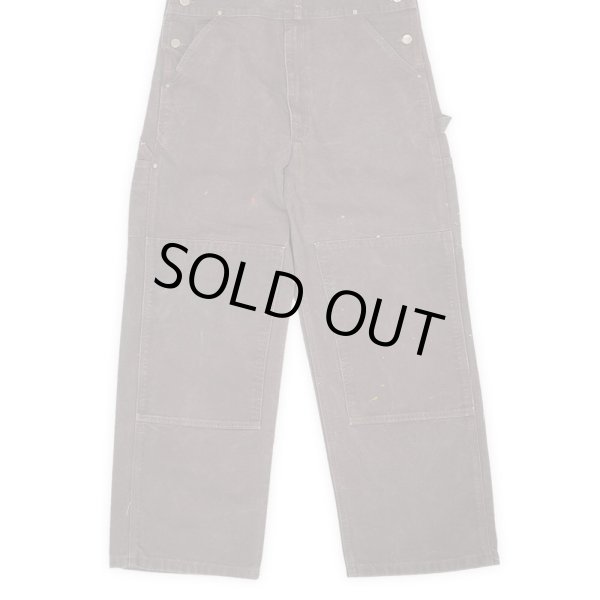 画像3: 00's Carhartt ダブルニー ダックオーバーオール "W34 L30 / Dark Brown" (3)