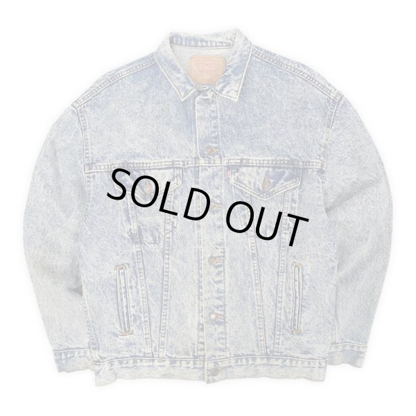 画像1: 80-90's Levi's ケミカルウォッシュ デニムジャケット "MADE IN USA" (1)