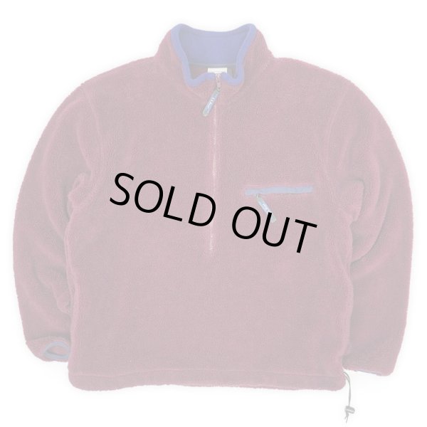 画像1: 90's L.L.Bean プルオーバー パイルフリースジャケット "BURGUNDY" (1)