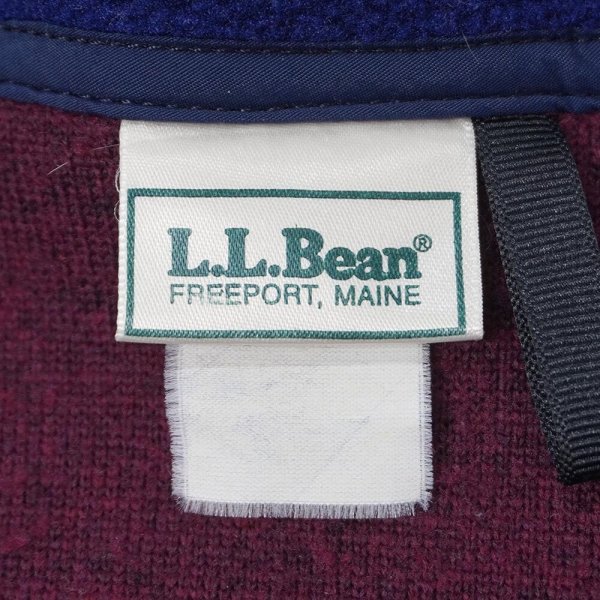 画像2: 90's L.L.Bean プルオーバー パイルフリースジャケット "BURGUNDY" (2)