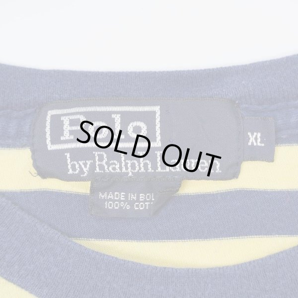 画像2: 90-00's Polo Ralph Lauren ボーダーTシャツ "YELLOW×NAVY" (2)