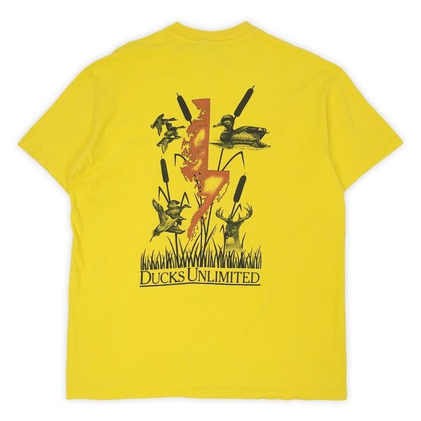 画像1: 80-90's DUCKS UNLIMITED 両面プリント ポケットTシャツ "MADE IN USA" (1)