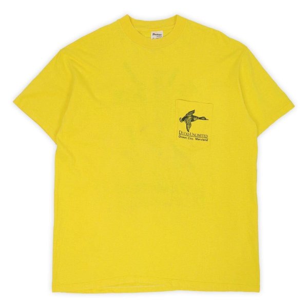 画像2: 80-90's DUCKS UNLIMITED 両面プリント ポケットTシャツ "MADE IN USA" (2)