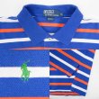 画像3: 90's Polo Ralph Lauren マルチボーダー柄 ポロシャツ "BLUE BASE” (3)