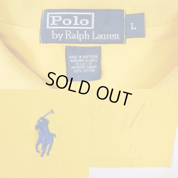 画像2: 90's Polo Ralph Lauren ポロシャツ "YELLOW" (2)