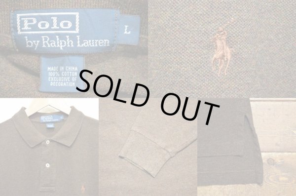 画像3: Polo Ralph Lauren L/S ポロシャツ “DARK BROWN” (3)