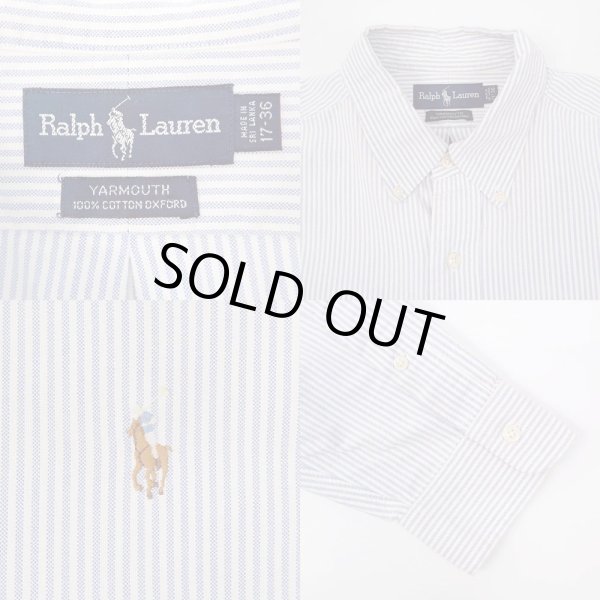 画像3: 90's Polo Ralph Lauren ストライプ柄 ボタンダウンシャツ “YARMOUTH” (3)