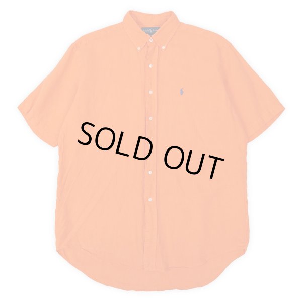 画像1: 90's Polo Ralph Lauren S/S リネンボタンダウンシャツ "BLAKE" (1)