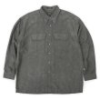 画像1: 90's VAN HEUSEN フェイクスウェード ボックスシャツ "CHARCOAL GRAY" (1)