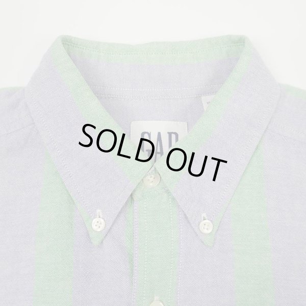 画像3: 90's OLD GAP S/S ワイドストライプ柄 ボタンダウンシャツ (3)