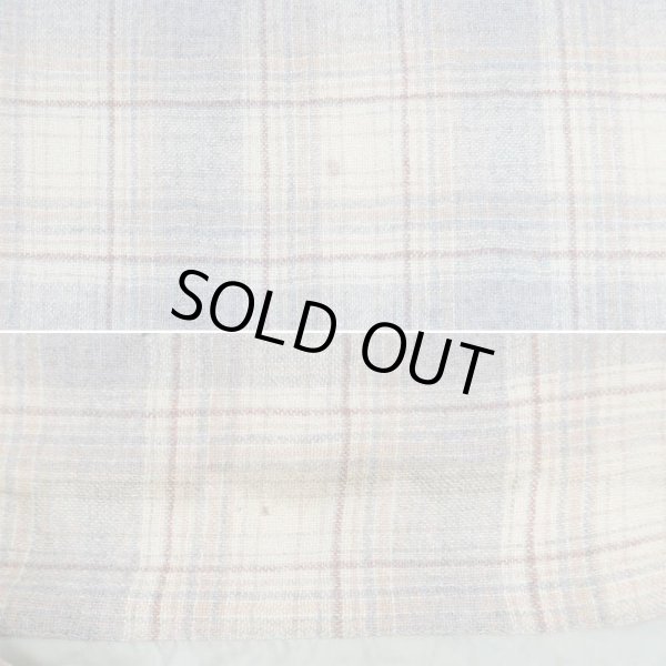画像3: 70's Pendleton オープンカラー ウールシャツ "Gray Plaid / size XL" (3)