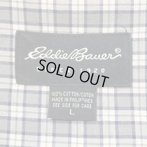 画像2: 00's Eddie Bauer ボタンダウンシャツ "Gray Plaid" (2)