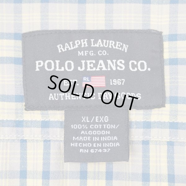 画像2: 90-00's POLO JEANS S/S コットンオープンカラーシャツ (2)