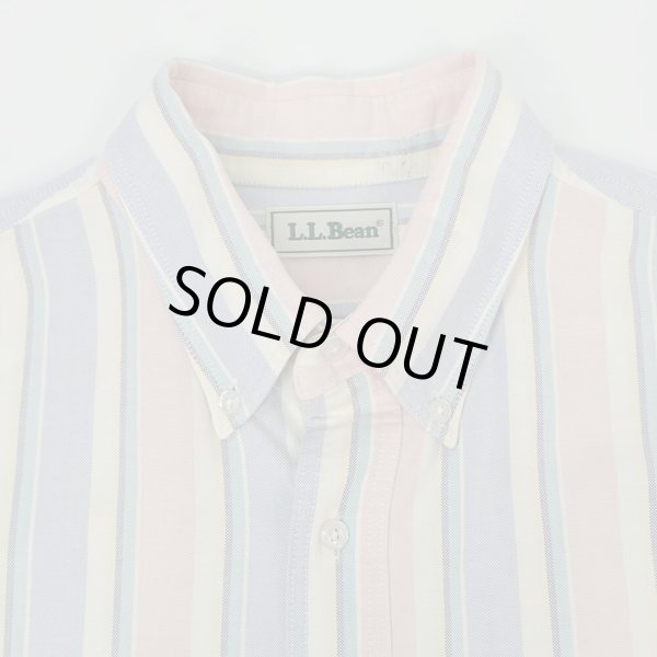 画像3: 90's L.L.Bean マルチストライプ柄 ボタンダウンシャツ "MADE IN USA / Oxford" (3)