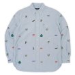 画像1: 00's Polo Ralph Lauren 総柄刺繍 ボタンダウンシャツ (1)