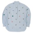画像2: 00's Polo Ralph Lauren 総柄刺繍 ボタンダウンシャツ (2)