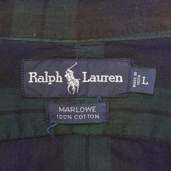 画像2: 90's Polo Ralph Lauren ボタンダウンシャツ "MARLOWE" (2)