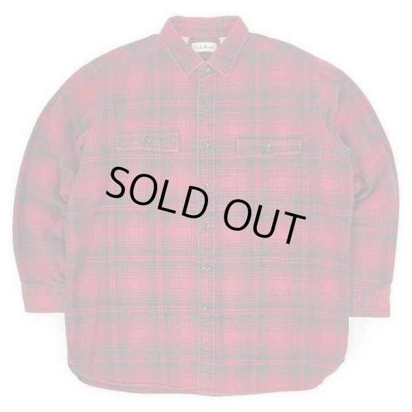 画像1: 90's L.L.Bean シャモアクロス ワークシャツ “Ombre Plaid” (1)
