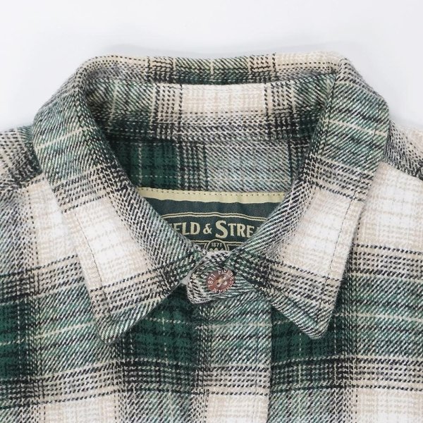 画像3: 00's FIELD & STREAM ヘビーネルシャツ "Ombre Plaid" (3)