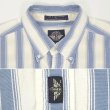 画像3: 90's DOCKERS マルチストライプ柄 S/S ボタンダウンシャツ “Blue × White” (3)