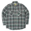 画像1: 90's FIVE BROTHER ヘビーネルシャツ "MADE IN USA / Green Plaid" (1)
