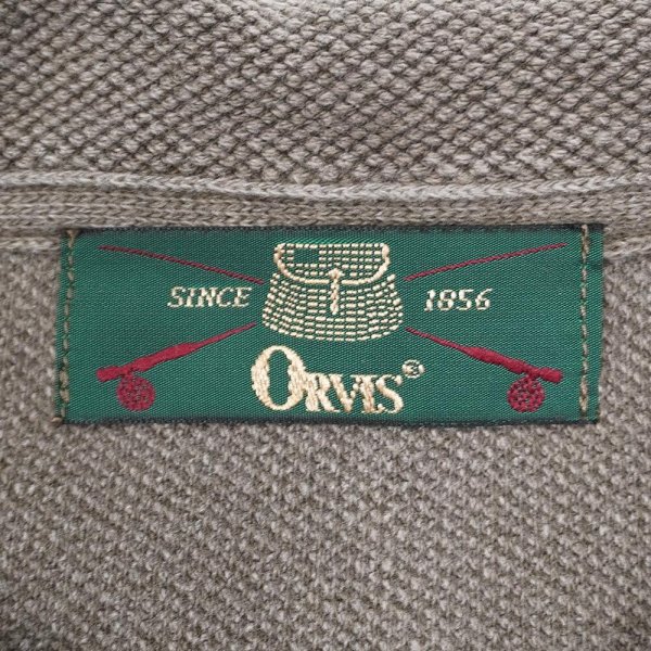 画像2: 90's ORVIS ハーフジップ コットンピケスウェット “MADE IN USA” (2)