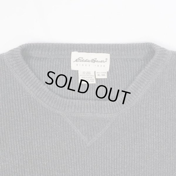 画像3: 90's Eddie Bauer 前V コットンニット "白タグ" (3)