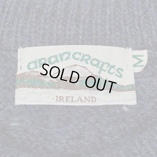 画像2: 90's Arancrafts フィッシャーマンセーター "Navy / MADE IN IRELAND" (2)