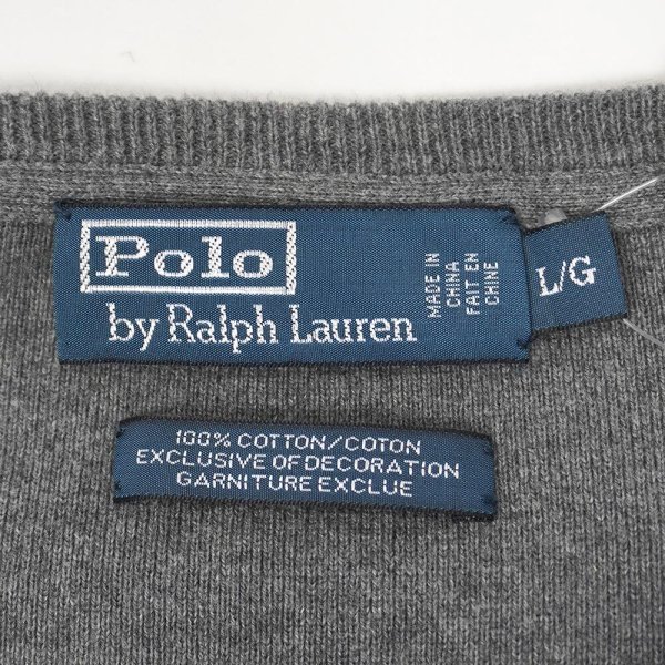 画像2: 90-00's Polo Ralph Lauren コットンニット "GRAY" (2)