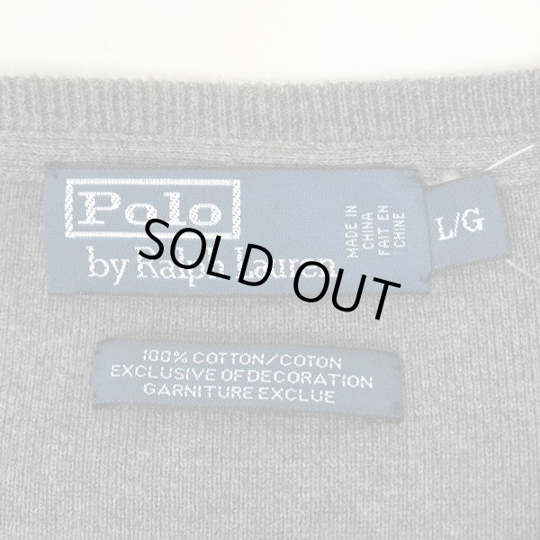 画像2: 90-00's Polo Ralph Lauren コットンニット "GRAY" (2)
