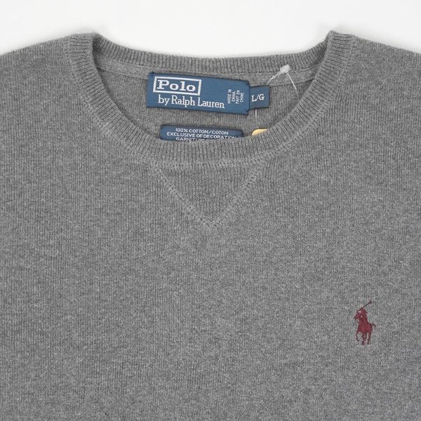 画像3: 90-00's Polo Ralph Lauren コットンニット "GRAY" (3)