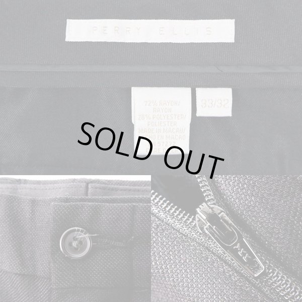 画像3: 90's PERRY ELLIS 2タックレーヨントラウザー (3)