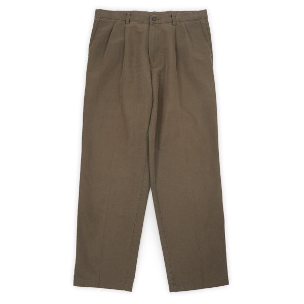画像1: 00's DOCKERS 2タック コットントラウザー "BROWN / W34 L32" (1)