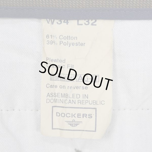画像4: 00's DOCKERS 2タック コットントラウザー "BROWN / W34 L32" (4)