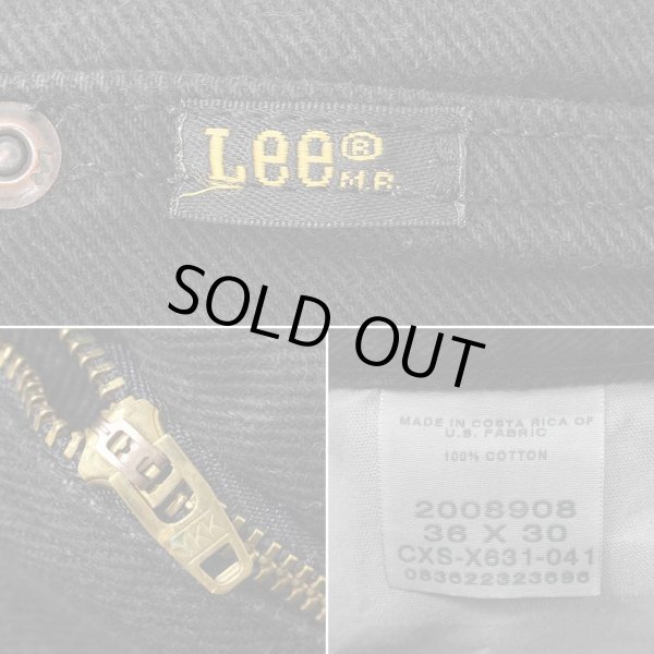 画像4: 00's Lee 200-8908 ブラックデニムパンツ "W36 L30 / US FABRIC" (4)