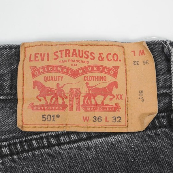 画像3: 00's Levi's 501 ブラックデニムパンツ "W36 L32" (3)