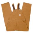 画像1: 90's Carhartt ダブルニー ブラウンダックオーバーオール "DEADSTOCK / MADE IN USA" (1)