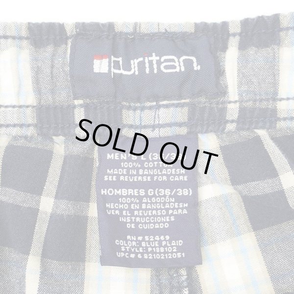 画像3: 90's Puritan チェック柄 コットンイージーショーツ (3)