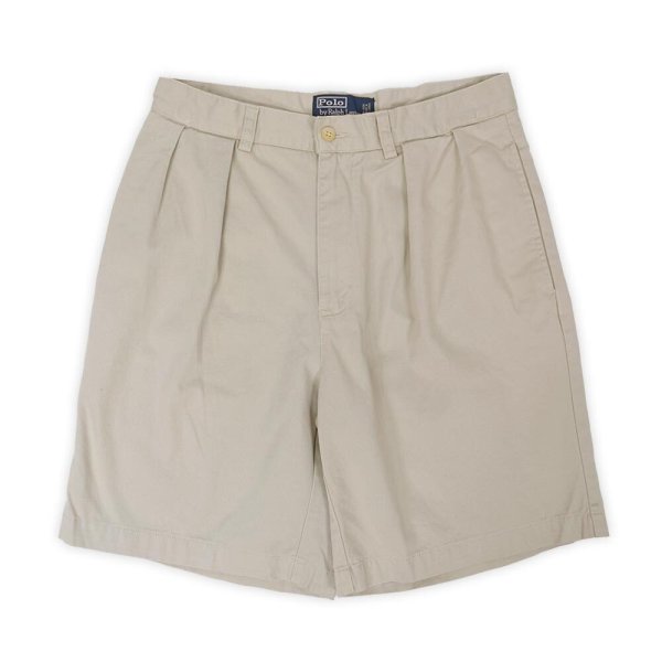 画像1: 90's Polo Ralph Lauren 2タック チノショーツ "TYLER SHORT / BEIGE" (1)